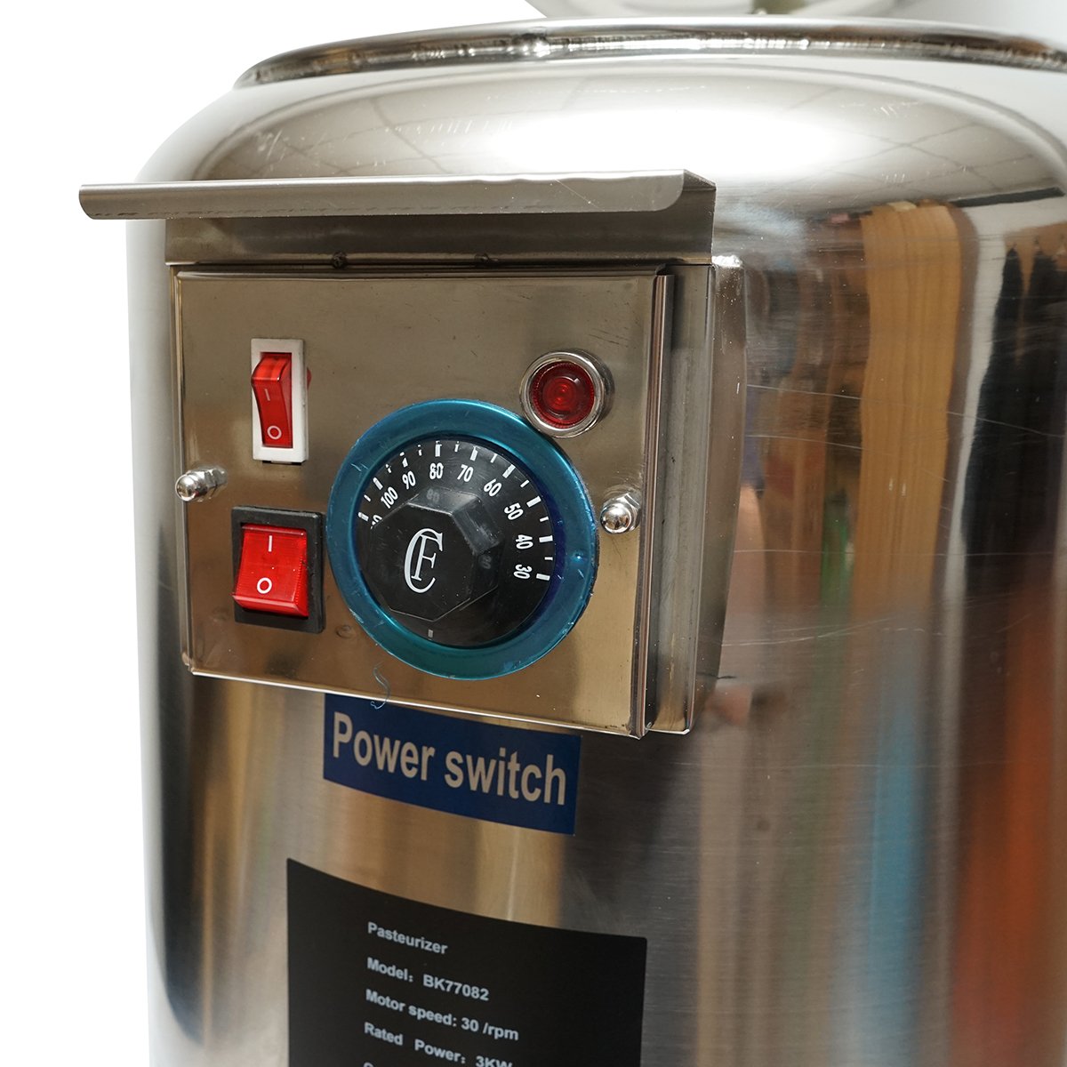 Aparat automat de pasteurizare din inox pentru lapte, sucuri, capacitate 20L, 305x350x300mm